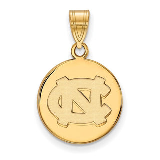 14k Gold LogoArt University of North Carolina N-C Medium Disc Pendant