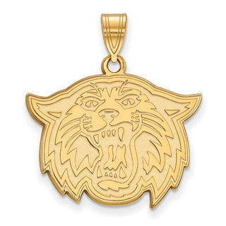 Sterling Silver Gold-plated LogoArt Villanova University Wildcat Large Pendant