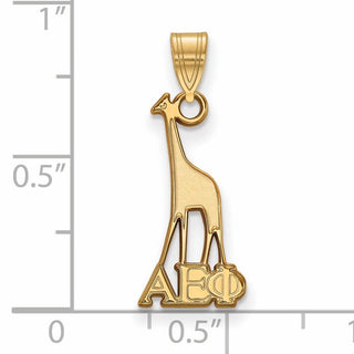 Sterling Silver Gold-plated LogoArt Alpha Epsilon Phi Sorority Symbol Small Pendant
