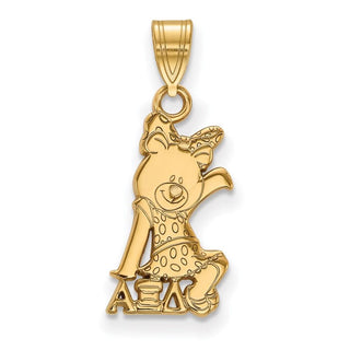 Sterling Silver Gold-plated LogoArt Alpha Xi Delta Sorority Symbol Small Pendant