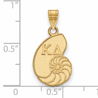 Sterling Silver Gold-plated LogoArt Kappa Delta Sorority Symbol Small Pendant
