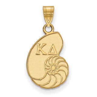 Sterling Silver Gold-plated LogoArt Kappa Delta Sorority Symbol Small Pendant