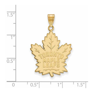14k Gold NHL LogoArt Toronto Maple Leafs Extra Large Pendant