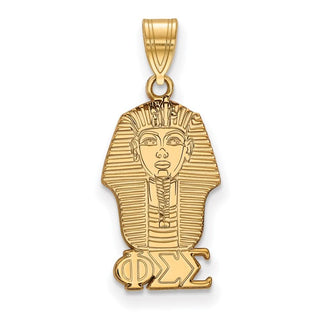 Sterling Silver Gold-plated LogoArt Phi Sigma Sigma Sorority Symbol Small Pendant