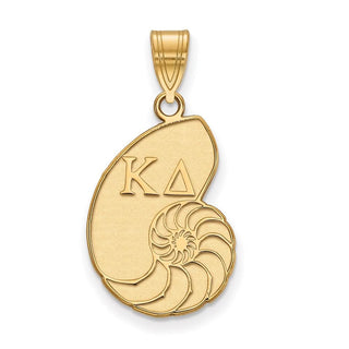 Sterling Silver Gold-plated LogoArt Kappa Delta Sorority Symbol Medium Pendant