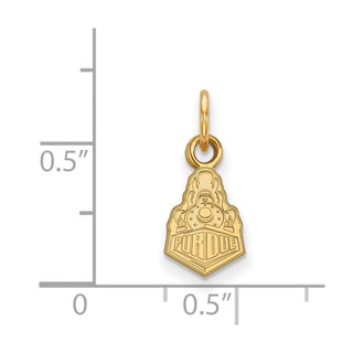 14k Gold LogoArt Purdue University Boilermakers Train Logo Extra Small Pendant
