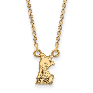 Sterling Silver Gold-plated LogoArt Alpha Xi Delta Sorority Symbol Extra Small Pendant 18 inch Necklace