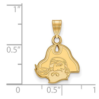 14k Gold LogoArt East Carolina University Pirate Small Pendant 4Y040ECU
