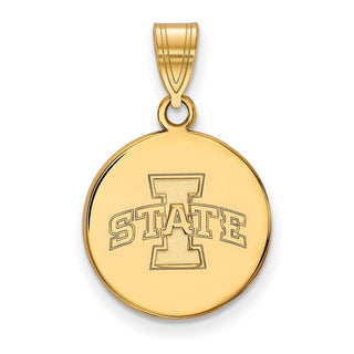 10k Gold LogoArt Iowa State University Medium Disc Pendant