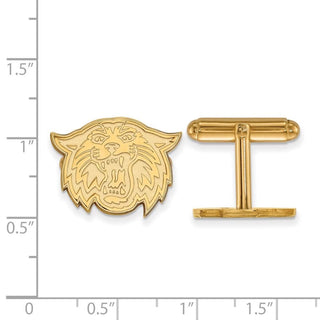 Sterling Silver Gold-plated LogoArt Villanova University Wildcat Cuff Links