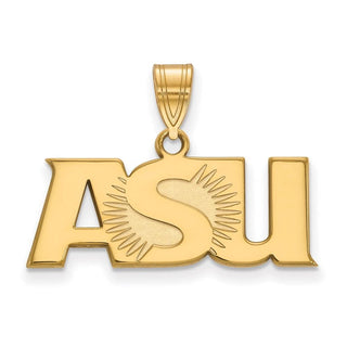 14k Gold LogoArt Arizona State University A-S-U Large Pendant