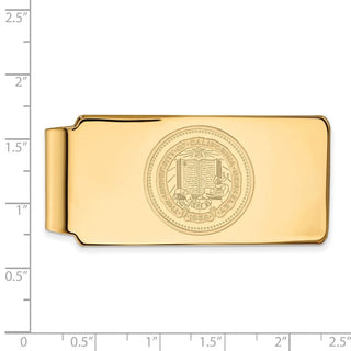 Sterling Silver Gold-plated LogoArt University of California Berkeley Crest Money Clip
