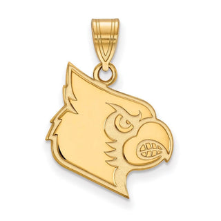 10k Gold LogoArt University of Louisville Cardinal Large Pendant