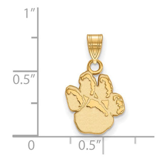 14k Gold LogoArt University of Pittsburgh Panther Paw Small Pendant
