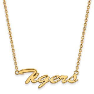 10k Gold LogoArt Clemson University Tigers Script 18 inch Necklace
