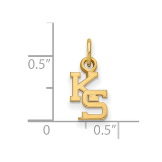 10k Gold LogoArt Kansas State University K-S Extra Small Pendant