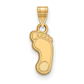 Sterling Silver Gold-plated LogoArt University of North Carolina Tar Heel Small Pendant