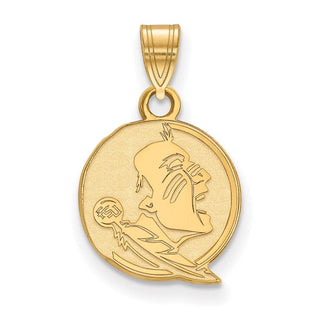 10k Gold LogoArt Florida State University Seminole Small Pendant