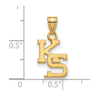 14k Gold LogoArt Kansas State University K-S Small Pendant