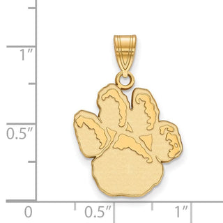 14k Gold LogoArt University of Pittsburgh Panther Paw Large Pendant