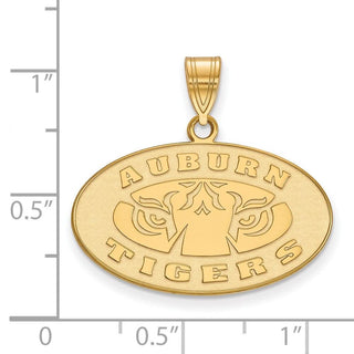 14k Gold LogoArt Auburn Tigers Medium Pendant