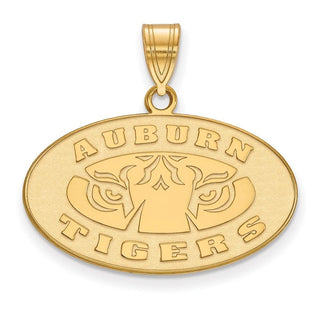 10k Gold LogoArt Auburn Tigers Medium Pendant
