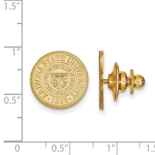 14k Gold LogoArt Arizona State University Crest Lapel Pin