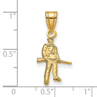 Sterling Silver Gold-plated LogoArt West Virginia University Mountaineer Medium Pendant