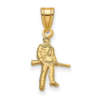 Sterling Silver Gold-plated LogoArt West Virginia University Mountaineer Medium Pendant