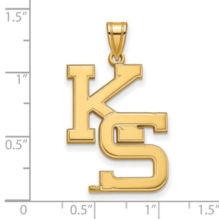 10k Gold LogoArt Kansas State University K-S Extra Large Pendant