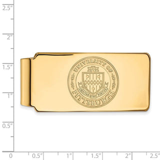 10k Gold LogoArt University of Pittsburgh Crest Money Clip