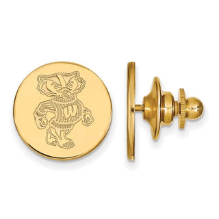 14k Gold LogoArt University of Wisconsin Badger Lapel Pin