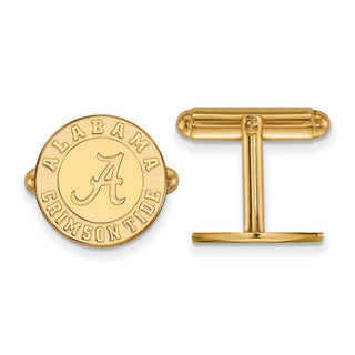 14k Gold LogoArt University of Alabama Crimson Tide Cuff Links
