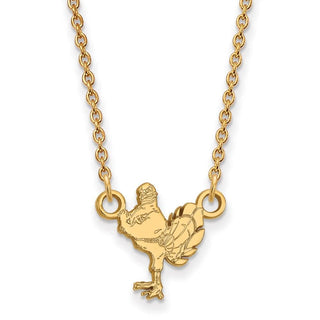 14k Gold LogoArt Virginia Tech HokieBird Small Pendant 18 inch Necklace