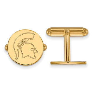 14k Gold LogoArt Michigan State University Spartan Cuff Links