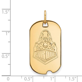 10k Gold LogoArt Purdue University Boilermakers Train Logo Small Dog Tag Pendant