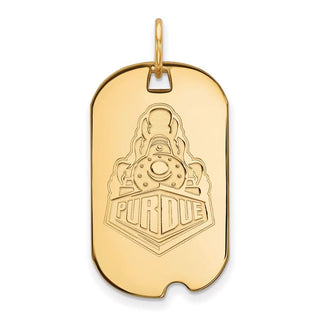 14k Gold LogoArt Purdue University Boilermakers Train Logo Small Dog Tag Pendant