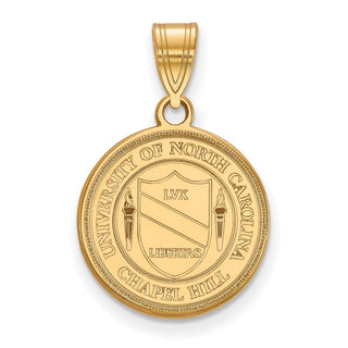 10k Gold LogoArt University of North Carolina Medium Crest Pendant