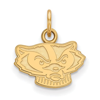 14k Gold LogoArt University of Wisconsin Badger Extra Small Pendant 4Y058UWI