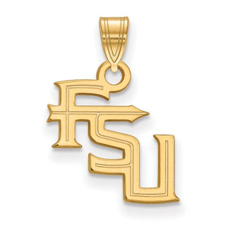 10k Gold LogoArt Florida State University F-S-U Small Pendant