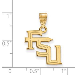 10k Gold LogoArt Florida State University F-S-U Medium Pendant