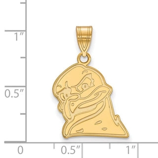 Sterling Silver Gold-plated LogoArt Virginia Tech HokieBird Large Pendant GP061VTE