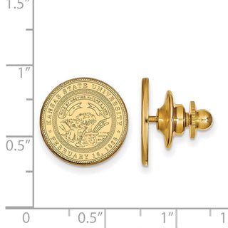 14k Gold LogoArt Kansas State University Crest Lapel Pin