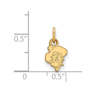14k Gold LogoArt Oklahoma State University Cowboy Extra Small Pendant