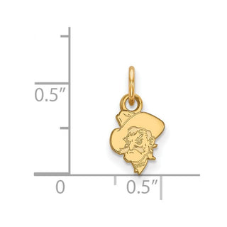 Sterling Silver Gold-plated LogoArt Oklahoma State University Cowboy Extra Small Pendant