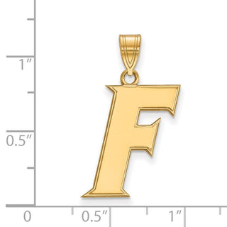 14k Gold LogoArt University of Florida Letter F Large Pendant