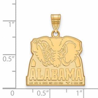14k Gold LogoArt University of Alabama Elephant Large Pendant 4Y063UAL