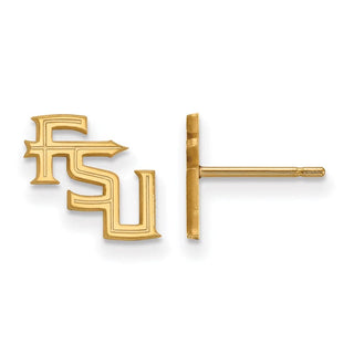10k Gold LogoArt Florida State University F-S-U Extra Small Post Earrings