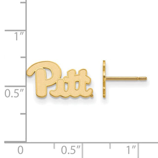 14k Gold LogoArt University of Pittsburgh Extra Small Post Earrings