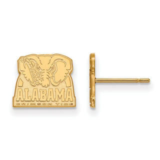 14k Gold LogoArt University of Alabama Elephant Extra Small Post Earrings